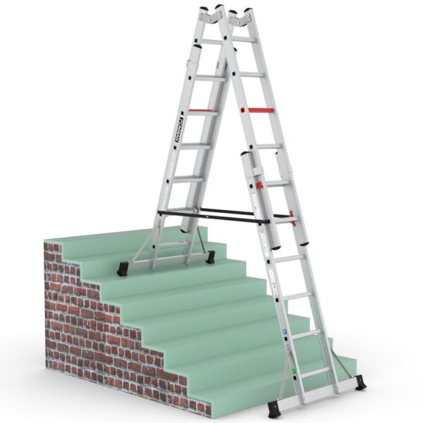 ⁦סולם A כפול DOUBLEX 4x10 – פרו פיגום⁩ – תמונה ⁦2⁩